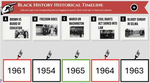 Black history month timeline game